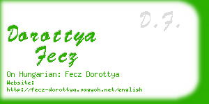 dorottya fecz business card